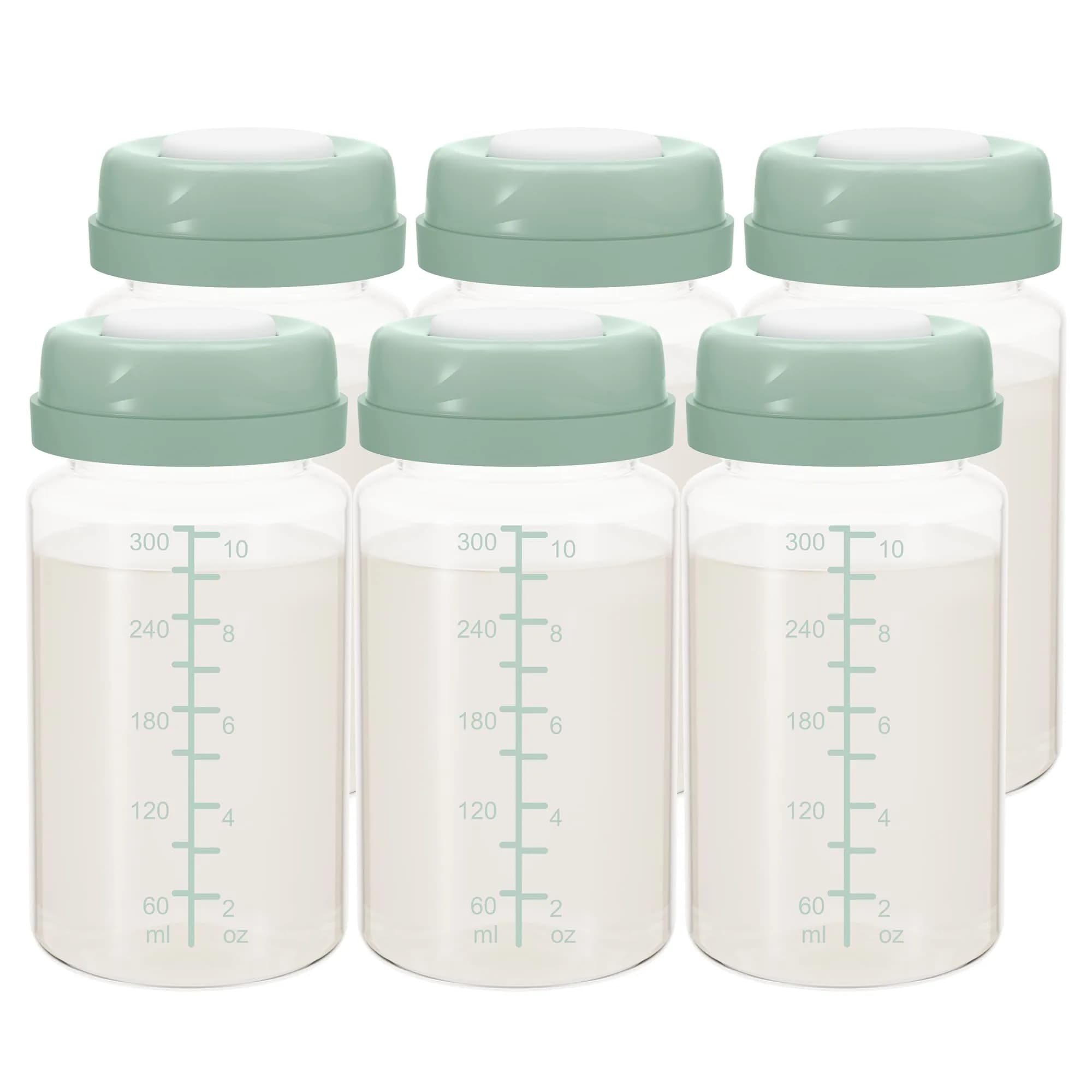 TOVVILD 10oz (295ml) Breastmilk Storage Bottles, 6-Pack | Compatible with Spectra & Momcozy Pumps — 10oz-6pcs