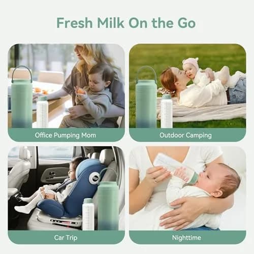 TOVVILD 11oz Breastmilk Storage Bottles (2-Pack, 330ml) | BPA-Free & Leakproof for On-the-Go Milk Storage thumbnail 6