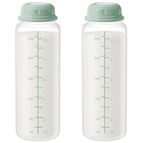 TOVVILD 11oz Breastmilk Storage Bottles (2-Pack, 330ml) | BPA-Free & Leakproof for On-the-Go Milk Storage thumbnail 1