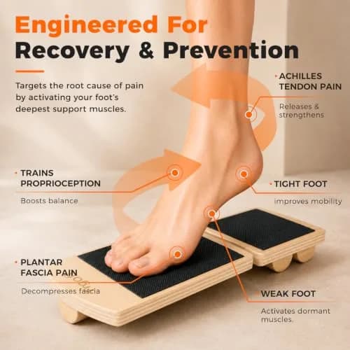 Frgofl Adjustable Balance Board for Ankle Strengthening & Physical Therapy | 0.27 kg (0.6 lb) thumbnail 3