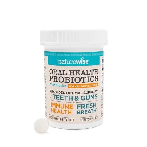 NatureWise Oral Probiotics BLIS K12 & M18, 30 Mint Tablets | Fresh Breath & Dental Support thumbnail 1