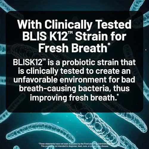 NatureWise Oral Probiotics BLIS K12 & M18, 30 Mint Tablets | Fresh Breath & Dental Support thumbnail 3