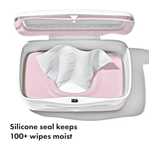 OXO Tot Perfect Pull Baby Wipes Dispenser, Blossom | Refillable Wipe Holder for Easy One-Hand Use thumbnail 4
