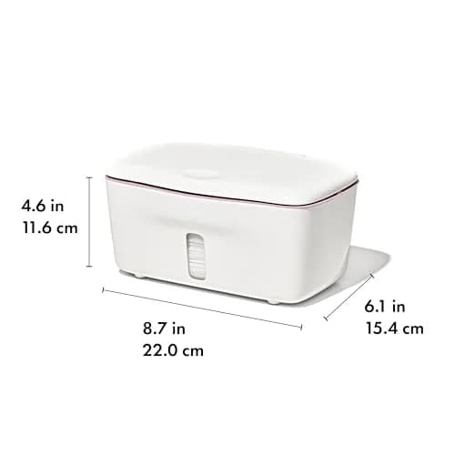 OXO Tot Perfect Pull Baby Wipes Dispenser, Blossom | Refillable Wipe Holder for Easy One-Hand Use thumbnail 5
