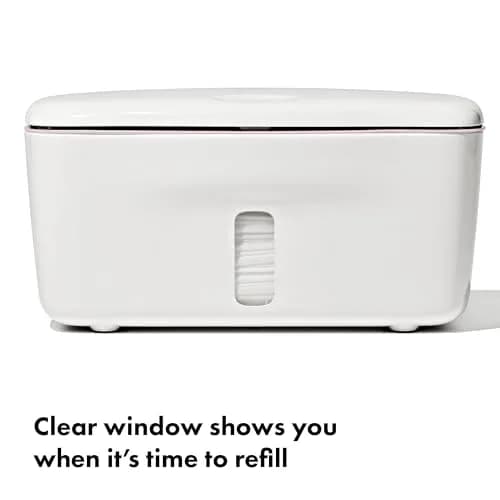 OXO Tot Perfect Pull Baby Wipes Dispenser, Blossom | Refillable Wipe Holder for Easy One-Hand Use thumbnail 3