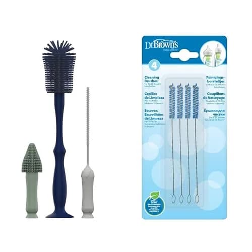 Dr. Brown's Silicone Cleaning Brush Set with Bottle, Spout & Straw | BPA-Free, Dishwasher Safe thumbnail 1