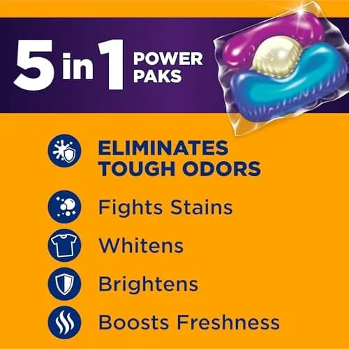 ARM & HAMMER Plus OxiClean With Odor Blasters Laundry Detergent Paks, 72 Ct | 5-in-1 Cleaning Power thumbnail 2