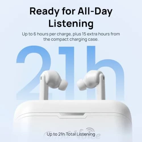 OKB Hearing GV-SA0360 OTC In-Ear Hearing Aid, True-Wireless with Pocket Controller Ear-Extension for TV & Meetings, Dual-Mode Noise Reduction, Charging Case, Bluetooth 5.2, Adults 18+ (Polar White) thumbnail 8