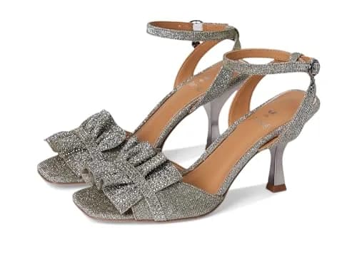 J.Reneé Almita Ankle Strap Sandals 12 Wide | Flare Heel & Rhinestone Style thumbnail 1