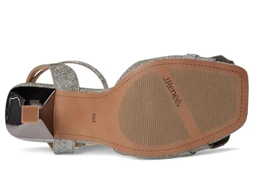 J.Reneé Almita Ankle Strap Sandals Pewter 9 Medium | Flare Heel & Square Toe Comfort thumbnail 3