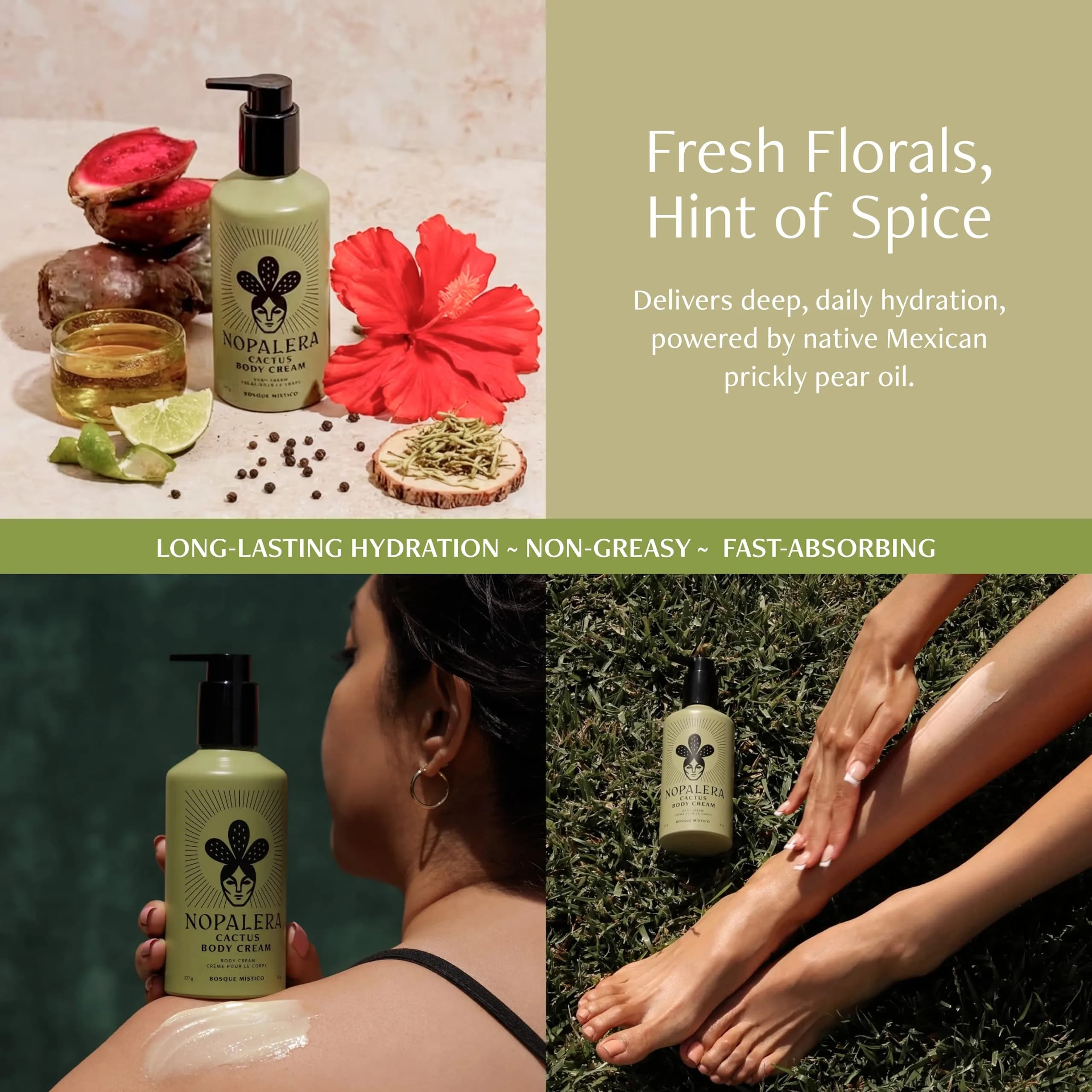 Nopalera Cactus Body Cream | Deeply Nourishing | Bosque Místico | 8oz thumbnail 2