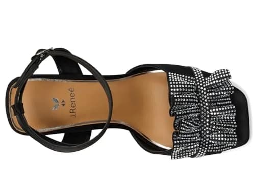 J.Reneé Almita Ankle Strap Sandals Black 12 Wide | Flare Heel & Square Toe (70-120c) thumbnail 2