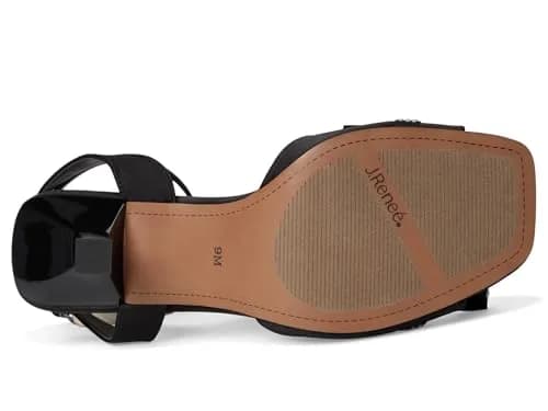 J.Reneé Almita Ankle Strap Sandals Black 12 Wide | Flare Heel & Square Toe (70-120c) thumbnail 3