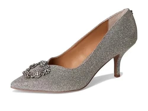 J. Reneé Ezara Women's Pewter Pumps 8 Medium | Pointed Toe Slip-On with Memory Foam thumbnail 7