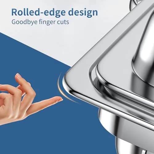 Rottay Chafing Dishes for Buffet Set 4 Pack 8 Quart Stainless Steel | Food Warmers with Lids thumbnail 6