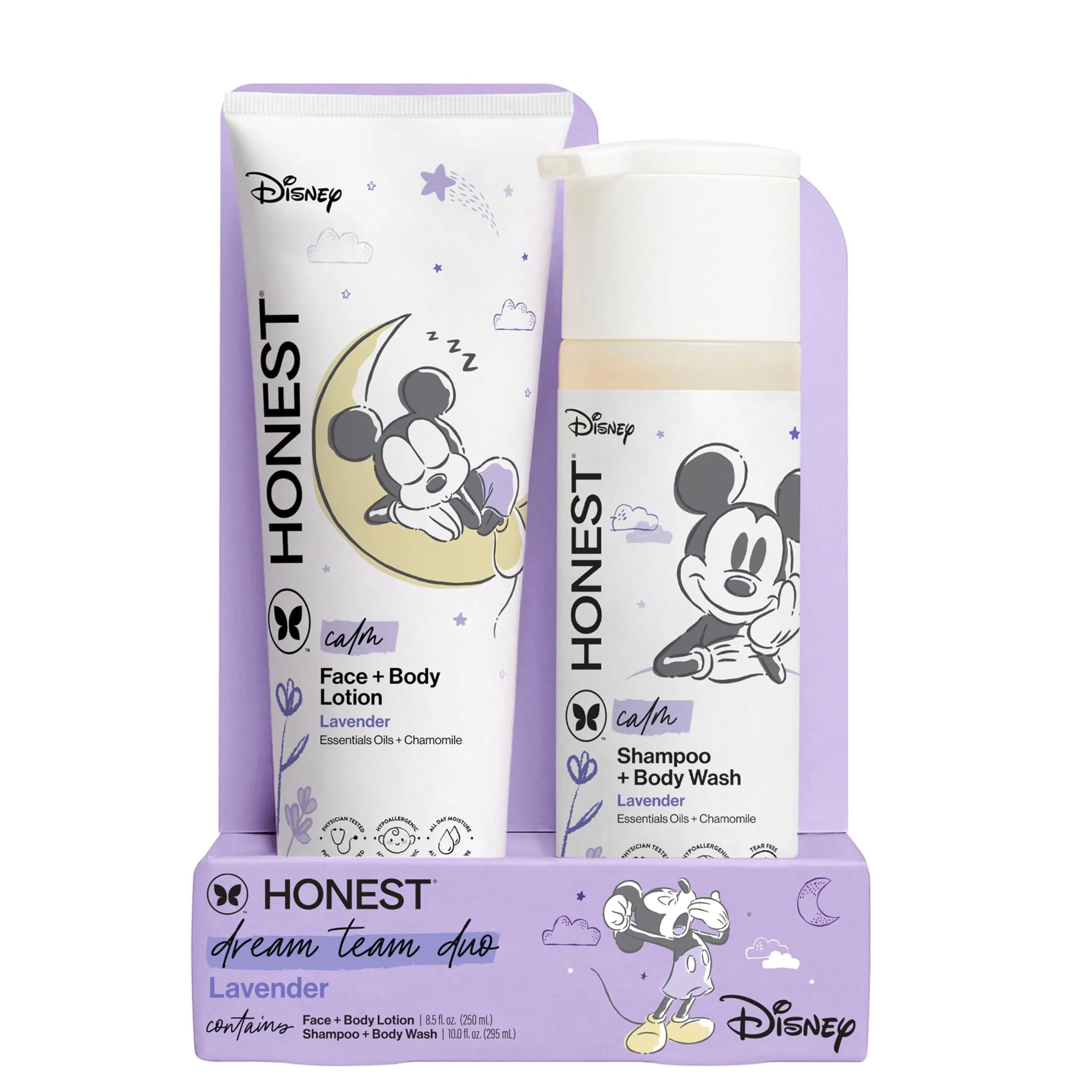 The Honest Company Shampoo, Body Wash & Lotion Bundle, Lavender, 18.5 fl oz | Gentle, Naturally Derived, Family-Friendly - main product image