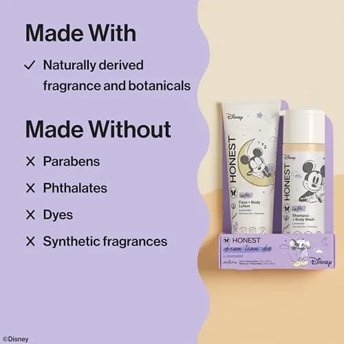 The Honest Company Shampoo, Body Wash & Lotion Bundle, Lavender, 18.5 fl oz | Gentle, Naturally Derived, Family-Friendly thumbnail 4