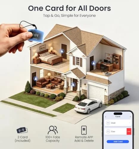Veise VE027 WiFi Smart Lock Fingerprint Deadbolt Satin Nickel | Keyless Entry with App Control thumbnail 8