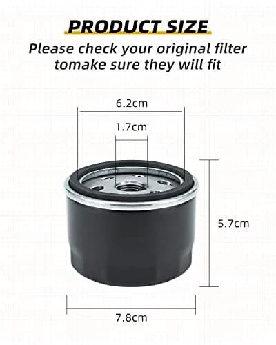 QUICKWOLF 49065-0721 Oil Filter for Kawasaki FR691V FR730V FR651V FR600V FX600V FX730V FS691V FS651V Engines | 181g (0.4 lb) Steel thumbnail 5