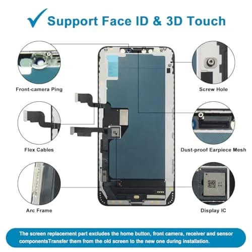 SIMDOG OLED Screen Replacement for iPhone XS Max 6.5" (Full HD Display) | True Tone Programmable thumbnail 4