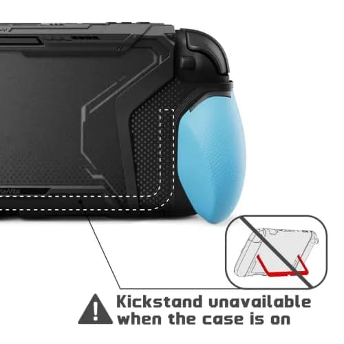playvital Beyond-Grip Dockable Case for Nintendo Switch 2 (Blue & Orange) with Interchangeable Grips & Thumbstick Caps | 12cm (4.7in) x 8.7cm (3.4in) x 1.8cm (0.7in) thumbnail 4