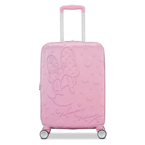 American Tourister Minnie Mouse Carry-On Luggage 21-Inch Pink | Disney Kids' Suitcase with Dual Spinner Wheels thumbnail 2