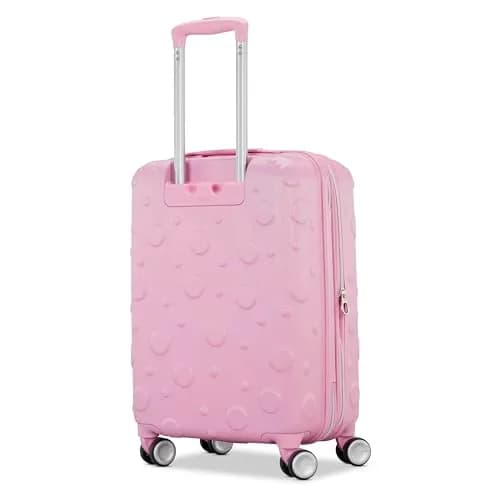 American Tourister Minnie Mouse Carry-On Luggage 21-Inch Pink | Disney Kids' Suitcase with Dual Spinner Wheels thumbnail 3
