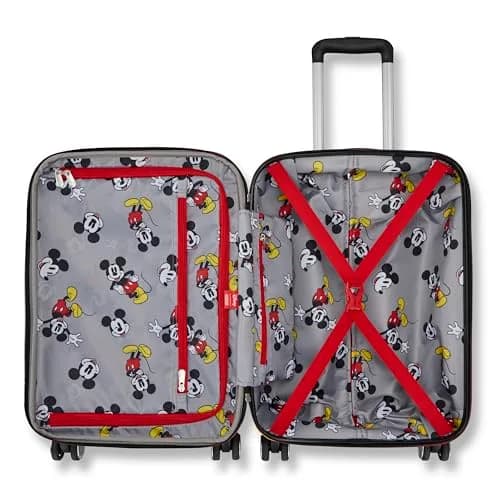 American Tourister Mickey Mouse Carry-On Luggage 21-Inch | Durable Hardshell with Adjustable Handle & 360 Spinner Wheels thumbnail 6