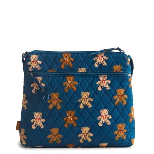 Vera Bradley Premium Cotton Original Zip Hipster Crossbody Bag, Bunch of Bears | Stylish, Lightweight & Durable thumbnail 4