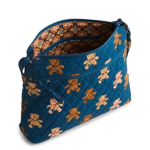 Vera Bradley Premium Cotton Original Zip Hipster Crossbody Bag, Bunch of Bears | Stylish, Lightweight & Durable thumbnail 3