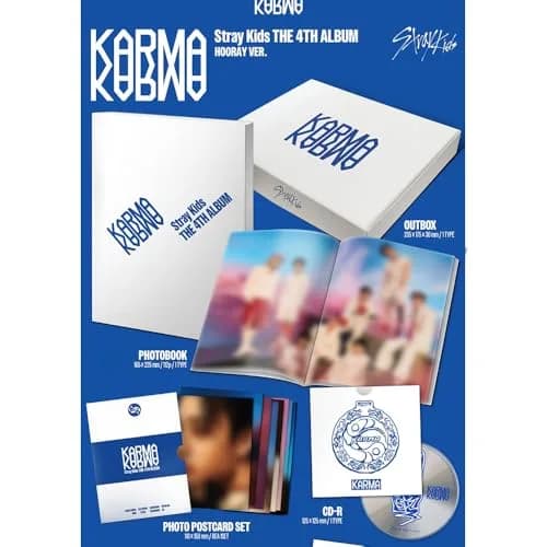 STRAY KIDS KARMA [CEREMONY Ver.] 4th Album 100 Pages | Pre-Order Gift & 3 Extra Photocards Set thumbnail 5