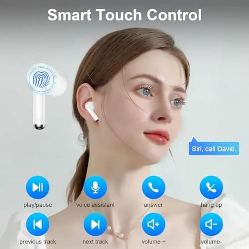 VIFIGEN Wireless Earbuds with Charging Case | IPX7 Waterproof, Bluetooth 5.3, 60H Playtime thumbnail 7