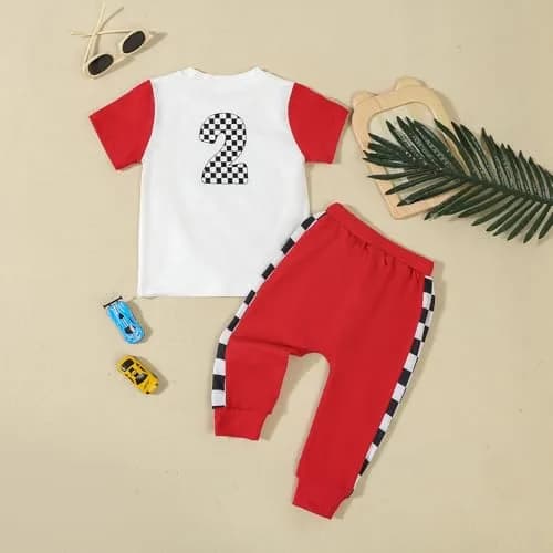 Coyciu Baby Boy's 2nd Birthday Outfit - Fast Two Race Car Set (18-24 Months) thumbnail 4