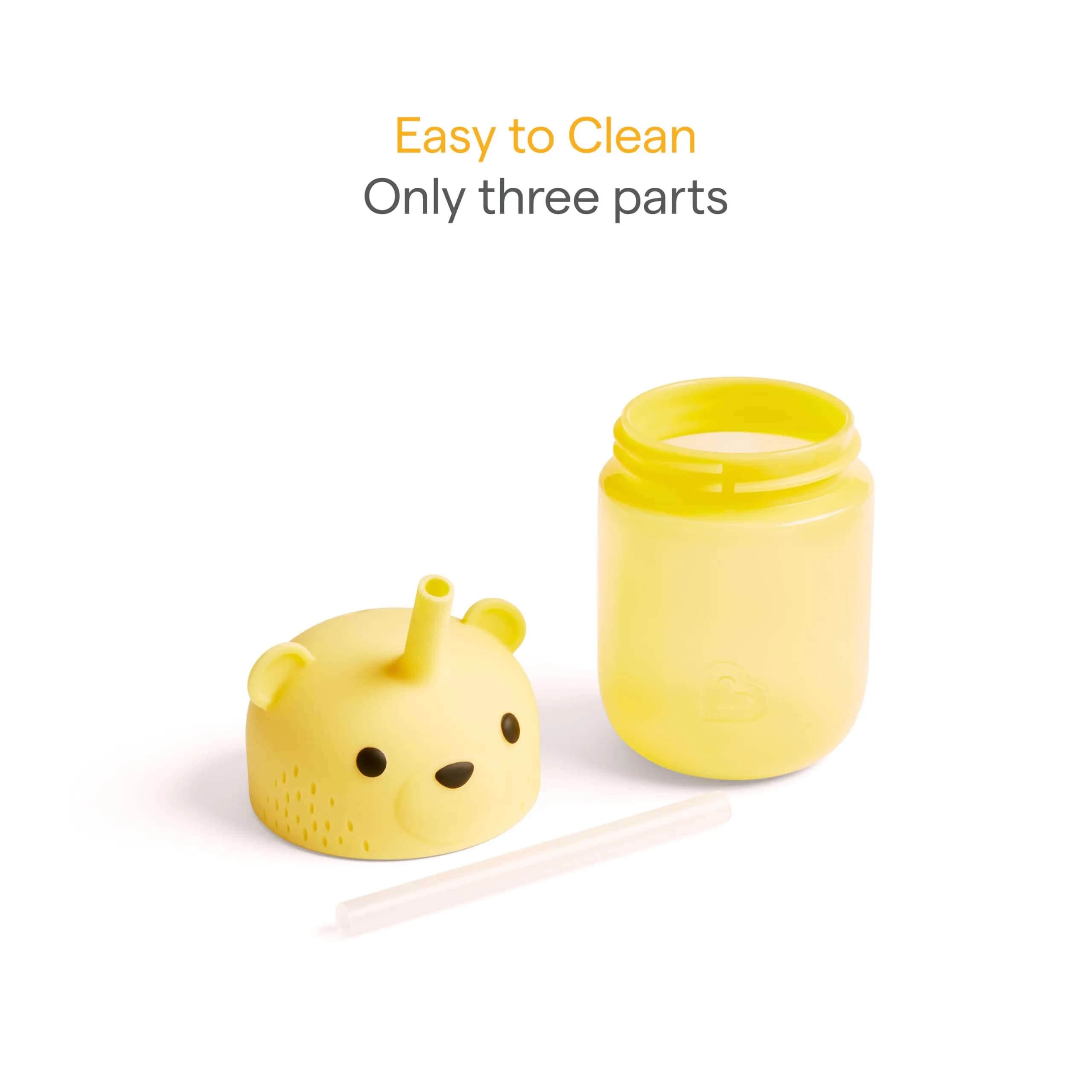 Munchkin Gentle Transition Honey Bear Straw Cup 255ml (9 Oz) | BPA-Free Silicone for Babies 6+ Months thumbnail 5