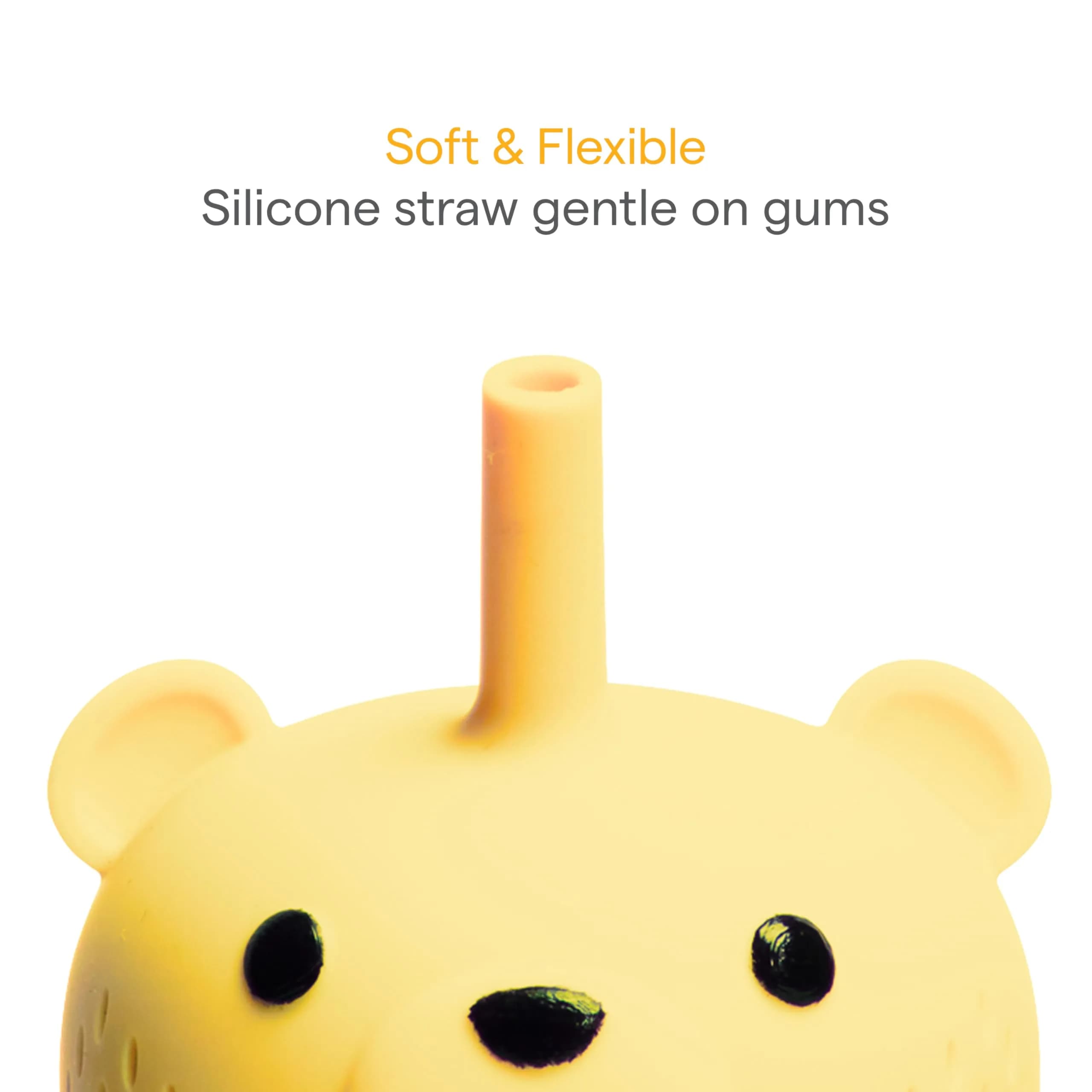 Munchkin Gentle Transition Honey Bear Straw Cup 255ml (9 Oz) | BPA-Free Silicone for Babies 6+ Months thumbnail 4