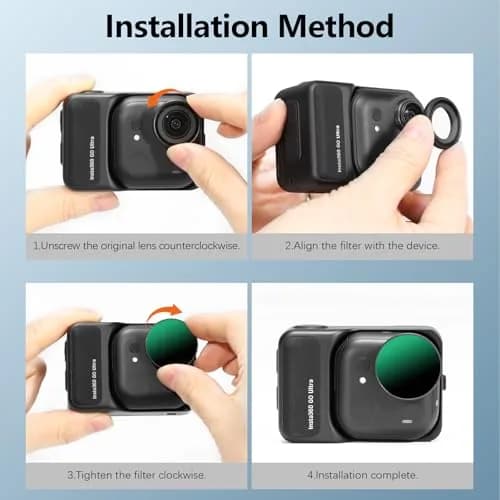 AMAZEAR ND & CPL Lens Filters Set for Insta360 Go Ultra | Optical Glass, Water-Resistant, Easy to Use thumbnail 6
