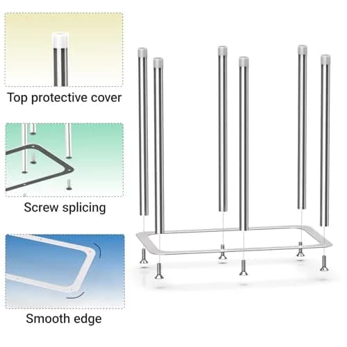 ZHMY Water Bottle Drying Rack, Stainless Steel, Space Saving Countertop Drying Rack for Bottles & Glassware thumbnail 5