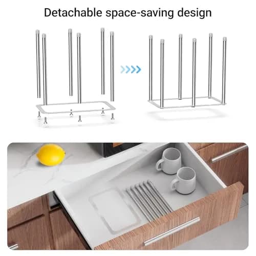 ZHMY Water Bottle Drying Rack, Stainless Steel, Space Saving Countertop Drying Rack for Bottles & Glassware thumbnail 7