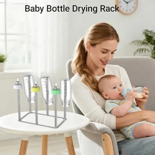 ZHMY Water Bottle Drying Rack, Stainless Steel, Space Saving Countertop Drying Rack for Bottles & Glassware thumbnail 3