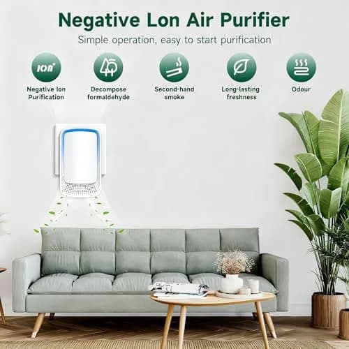 JOSTART Air Ionizers for Home | Filterless Negative Ion Air Purifier (4 Pack) | Compact & Eco-Friendly thumbnail 3