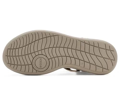 Woden Womens Line Sandals Silver Mink 8 Medium | Water-Resistant Flat Sandal with Leather Upper thumbnail 6
