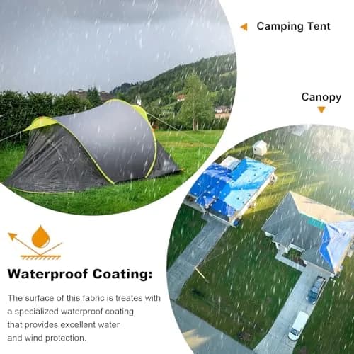 TeeLiy Waterproof Canvas Fabric by The Yard 600D Upholstery Outdoor Fabric 58" W x 36" L (1 Yard, Rust) | Durable Polyester for DIY & Outdoor Use thumbnail 6
