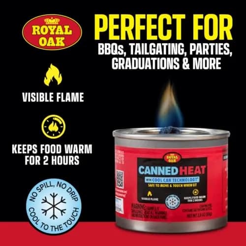 Royal Oak Canned Heat 6-Hour Chafing Fuel | 24 Pack, Comfortable to Touch, Long-Lasting Heat thumbnail 2