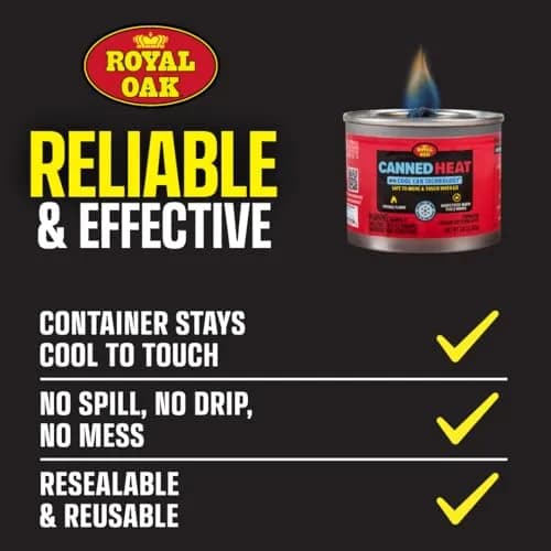 Royal Oak Canned Heat 6-Hour Chafing Fuel | 24 Pack, Comfortable to Touch, Long-Lasting Heat thumbnail 3
