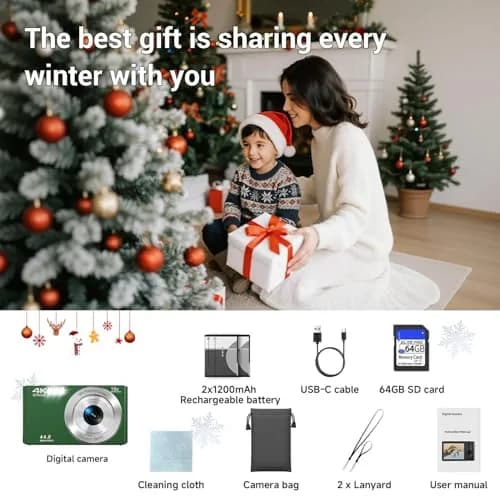 SMARTKLIK Digital Camera FHD 4K 44MP 2.8 inch Display 16x Zoom 64GB SD Card | Autofocus Compact Camera for Teens thumbnail 8