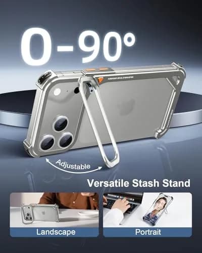 OATSBASF Metal Bumper Case for iPhone 17 Pro Max 6.9-Inch | MagSafe Compatible Shockproof Protection thumbnail 4