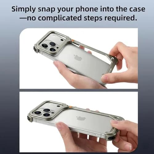 OATSBASF Metal Bumper Case for iPhone 17 Pro Max 6.9-Inch | MagSafe Compatible Shockproof Protection thumbnail 7