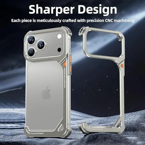 OATSBASF Metal Bumper Case for iPhone 17 Pro Max 6.9-Inch | MagSafe Compatible Shockproof Protection thumbnail 3