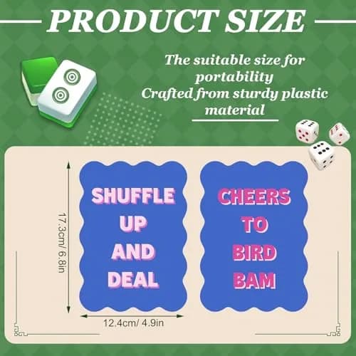 Soulchen Blue Mahjong Tile Mixer Shufflers 2-Piece Set | Practical Mahjong Accessories thumbnail 2
