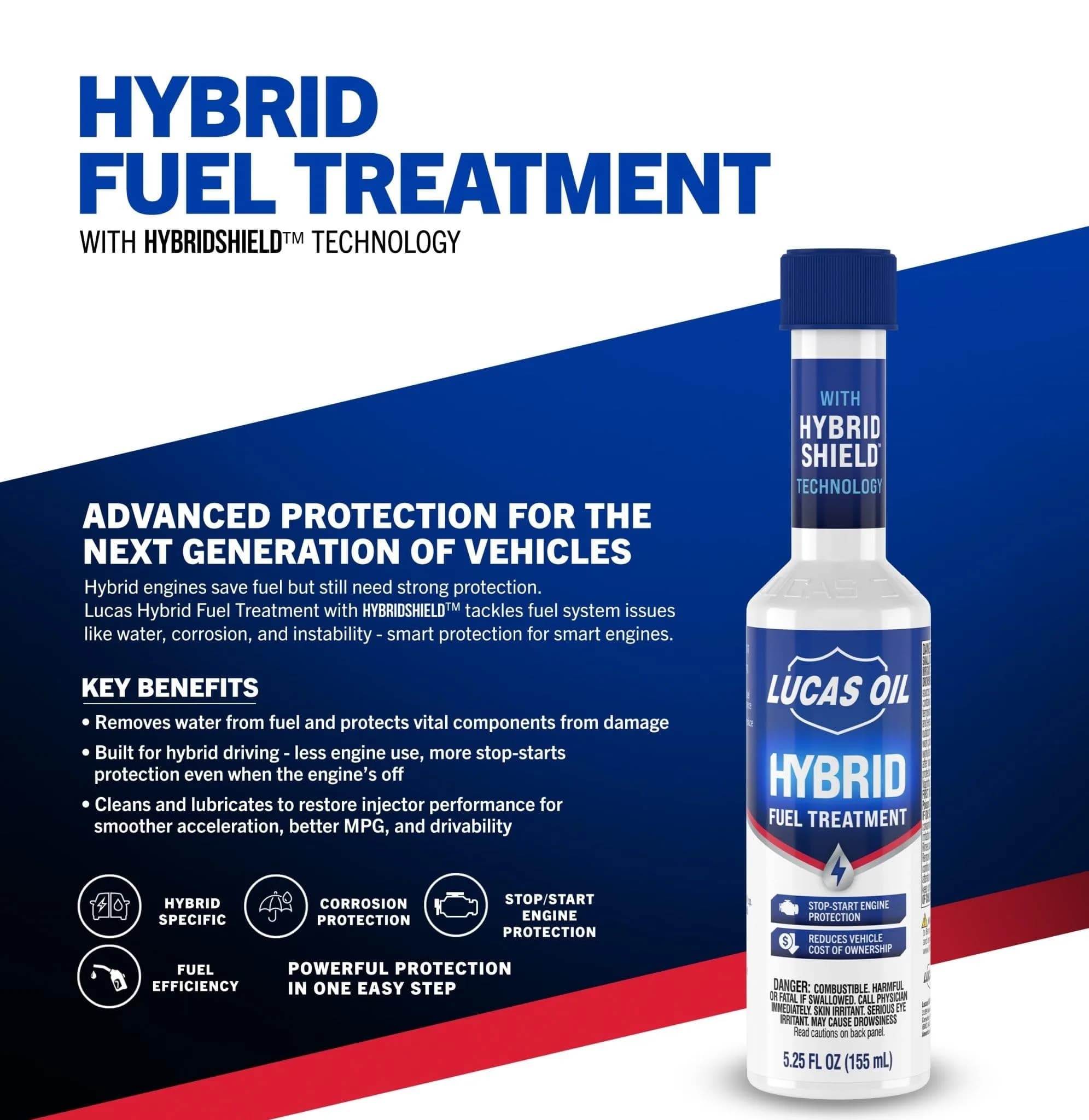 Lucas Oil Hybrid Fuel Treatment w/HybridShield™ - 5.25 oz (156 ml) Bottles (24-Pack) - view 2